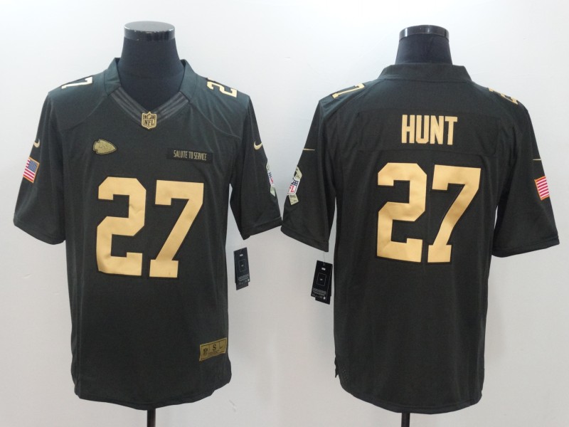Men's Kansas City Chiefs Karim Hunt #27 Black Jersey